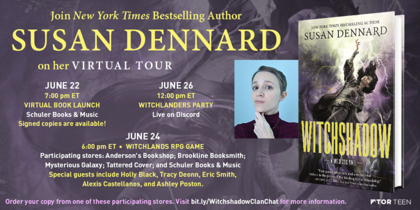 Join Susan Dennard on her virtual tour for the highly-anticipated Witchshadow