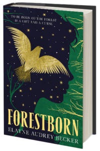 3D the hardcover edition of Forestborn by Elayne Audrey Becker